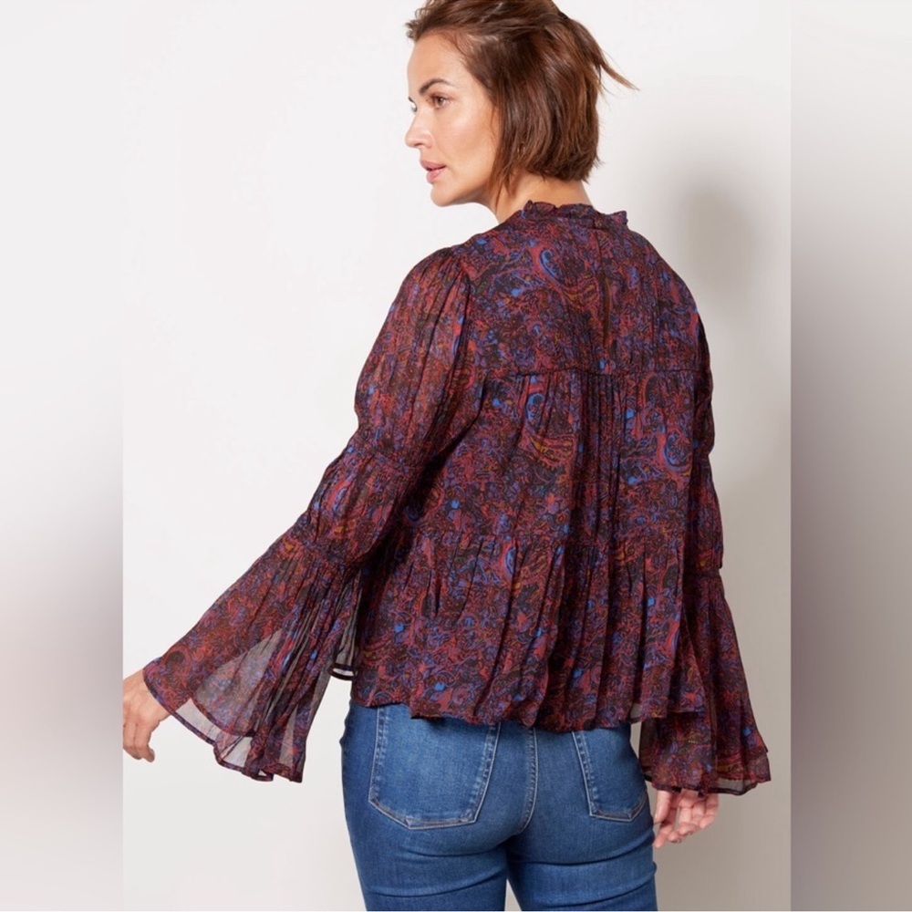 Cleobella Ines Retrograde Chiffon blouse - Picture 2 of 8